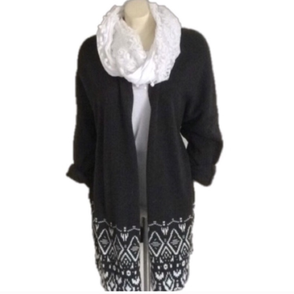 Beautiful Nordic Open-Front Cardigan
